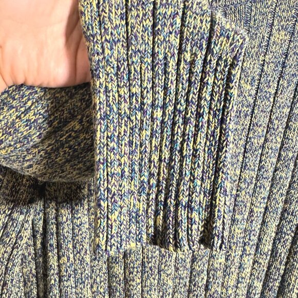 Chicos Womens Multicolor Ribbed Turtleneck Sweater SZ L Long Sleeve Cotton Blend - Picture 6 of 9